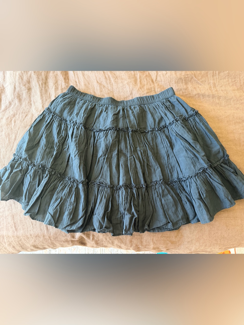 American Eagle Outfitters Black Tiered Ruffle Skort